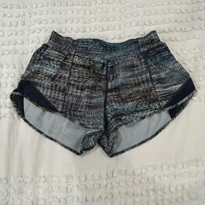 LULULEMON Hotty Hot Shorts Digital Oasis Grey Multi